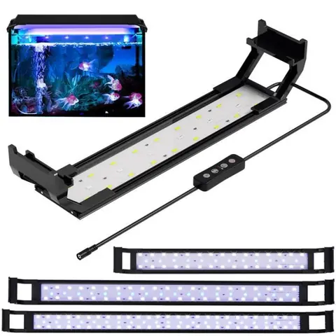 Hengda LED Eclairage Aquarium 12w Lumière Aquarium Plantes 2 Modes Lampe LED pour Aquarium 30-50cm