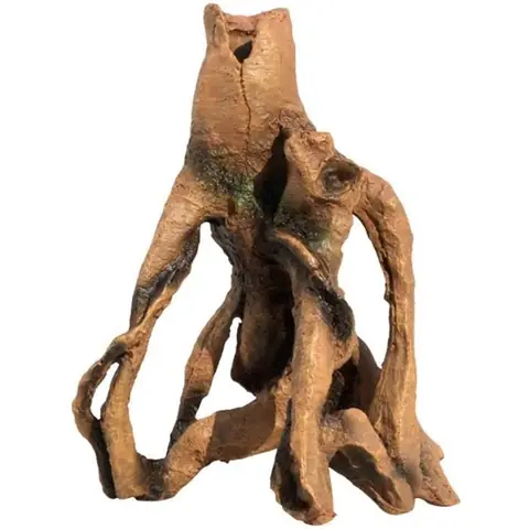 Décoration daquarium - Bois flotté en résine - Racine darbre - 18x13.5x23 cm - Marron - Multi-usage
