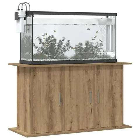Support daquarium - vidaXL - Chêne artisanal - Bois dingénierie - 101x41x58 cm - 6 compartiments - Rangement pratique
