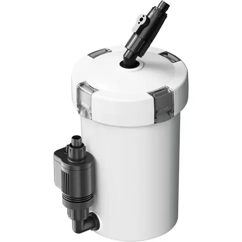 HW-603B Filtre extérieur pour Aquarium débit 400 l/h avec 3 Étapes de Filtration Matériaux et Pompe 6 W Filtre Externe