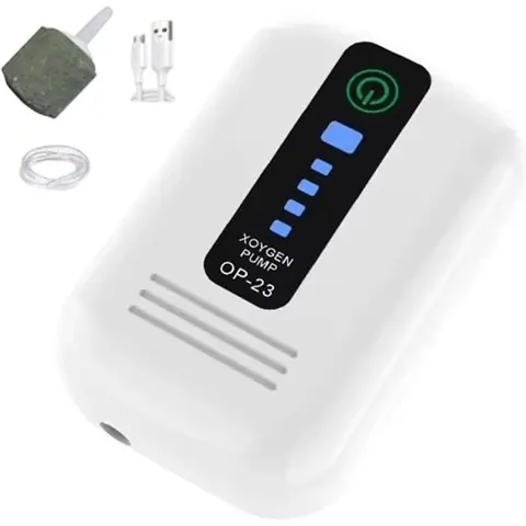 Aérateur dOxygène pour Bassin JardinPompe USB Compacte Puissante et Silencieuse pour Bassin HydroponiqueExtérieur et Aquarium