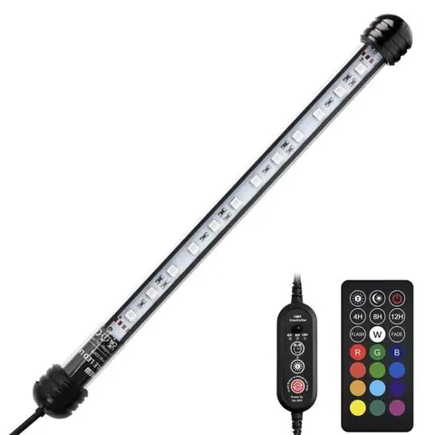 Lampe LED Aquarium 28cm - BLEOSAN - Éclairage à Spectre Complet - Télécommande - Minuterie