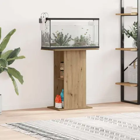 Support daquarium en bois dingénierie - vidaXL - Chêne artisanal - 36x605x725 cm - Brun - Espace de rangement