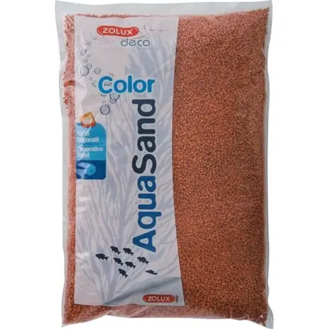 Sable et Quartz - Animal Valley - Aquasand - Couleur Orange - 5 Kg - Décoration Aquarium
