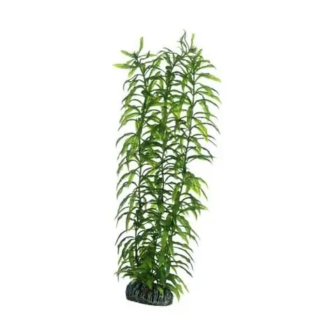 Plante daquarium artificielle Heteranthera 34 cm – effet trompe-lœil base en roche
