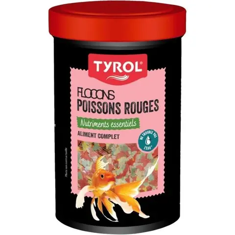 Aliment poisson - TYROL - Flocons pour poissons rouges - 1000 ml