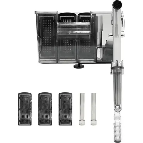 Filtre externe pour aquarium - ZVVN - Débit réglable - 800L/H - Ultra-silencieux - Cascade - Triple éponges bio