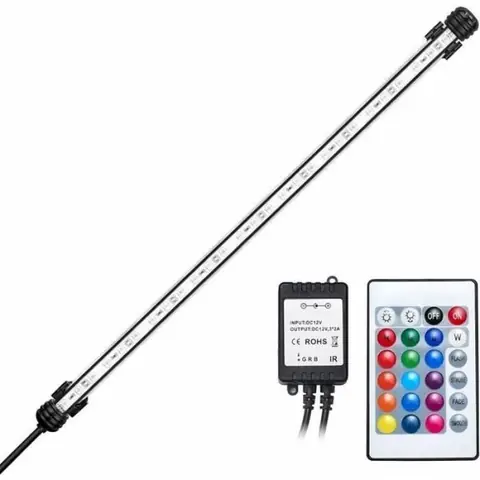 Éclairage Aquarium - KZQ - Lampe Tube Submersible - IP68 Étanche - RGB - 27 Perles LED SMD 5050