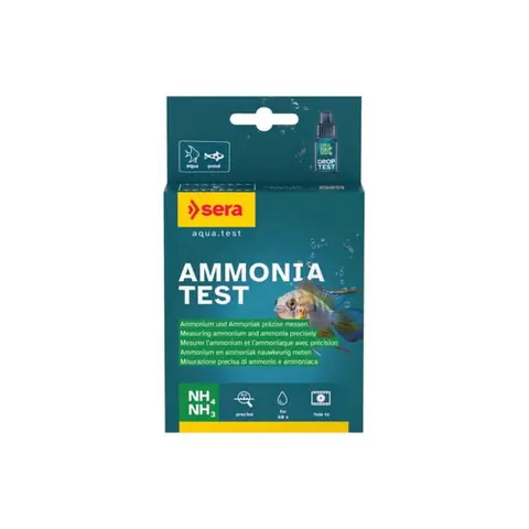 Test NH4/NH3 - Sera - Test NH4/NH3 - Ammoniaque pour aquarium - Pour poissons - Kit de mesure