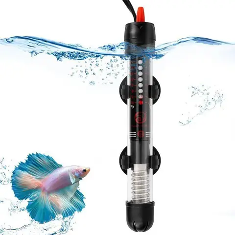 Chauffage Aquarium 25W avec Thermomètre Intégré et Ventouse Température Réglable Précise pour Tous Types de Poissons