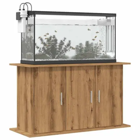 Support daquarium - Chêne artisanal - 101x41x58 cm - Bois dingénierie - Montage facile
