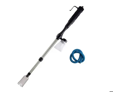 Aspirateur pour aquarium - CUNEARY - Nettoyage de leau - Hauteur réglable - Débit 520 L/h - Tuyaux inclus