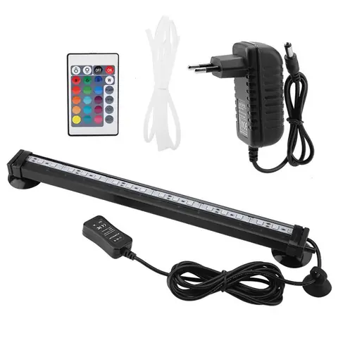 Lumière à bulles pour aquarium Lumière LED sous-marine avec télécommande Kit déclairage pour aquarium 31 cm Prise UE