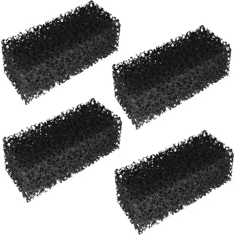 4x Mousse de Filtration au Charbon actif pour Filtre Aquarium Pompe compatible avec Tetra CF 400/600 Plus